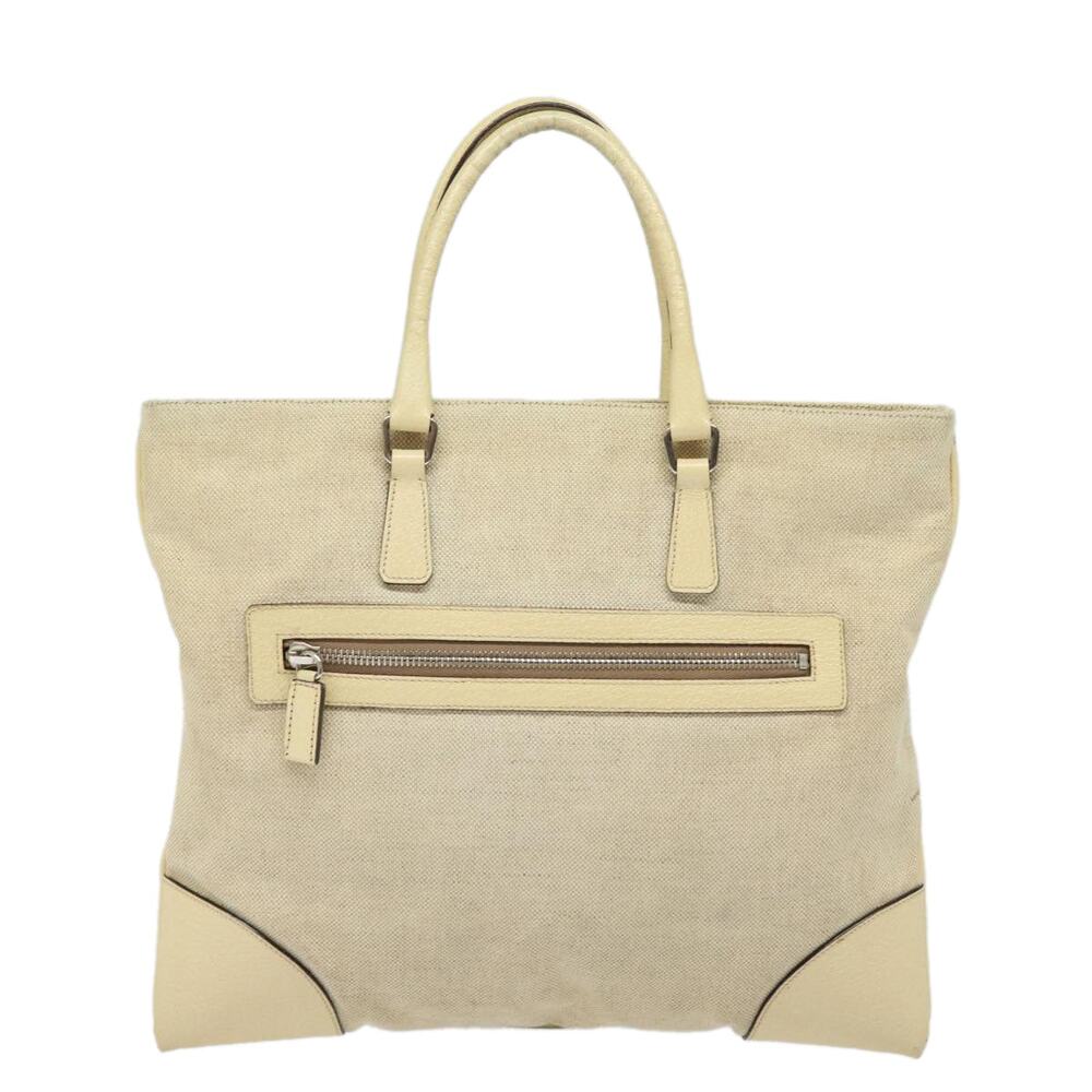 PRADA Hand Bag Canvas Beige - Picture 3 of 9